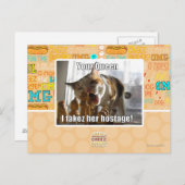 Uw koningin, ik gijzelde haar briefkaart (Voorkant / Achterkant)