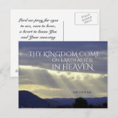 Uw Koninkrijk komt op aarde als in de hemel, gewoo Briefkaart (Voorkant / Achterkant)