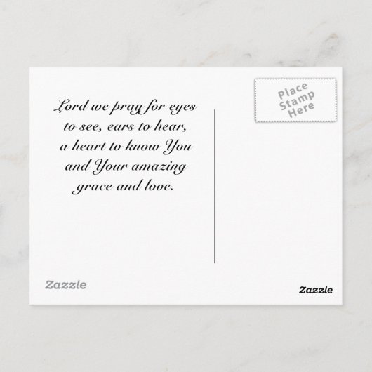 Uw Koninkrijk komt op aarde als in de hemel, gewoo Briefkaart (Achterkant)