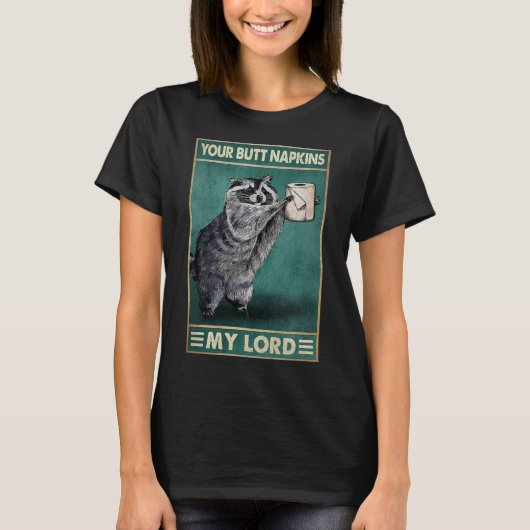 Uw kont servetten My Lord Raccoon Tissue Active T- T-shirt (Voorkant)