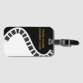Uw koornaam Pianomuziek Bagagerekje Bagagelabel (Voorkant (horizontaal))