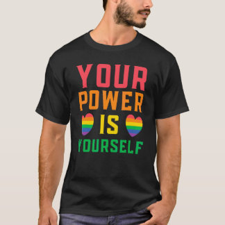 Uw kracht is uw eigen lgoetrechten Rainbow Pride T-shirt