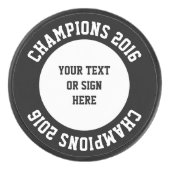 Uw Kromme & stevige Tekst of teken Hockey Puck (Voorkant)