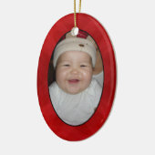 Uw Label voor fotocadeautjes en versiering Keramisch Ornament (Links)