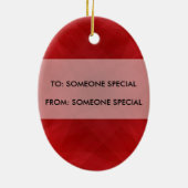 Uw Label voor fotocadeautjes en versiering Keramisch Ornament (Achterkant)