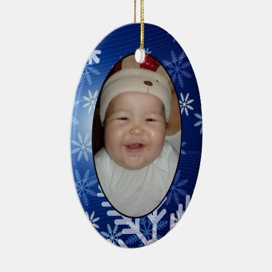 Uw Label voor fotocadeautjes en versiering Keramisch Ornament (Rechts)