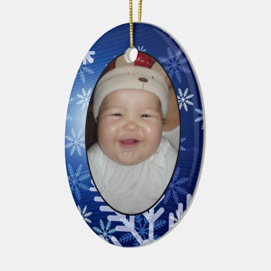 Uw Label voor fotocadeautjes en versiering Keramisch Ornament (Links)