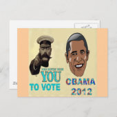 Uw land heeft u nodig om OBAMA 2012 te stemmen Briefkaart (Voorkant / Achterkant)