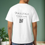 Uw lange bedrijf Logo QR code scantekst T-shirt<br><div class="desc">Promoot uw bedrijf met dit stijlvolle T-shirt,  met aangepaste logo,  QR-code & tekst. Voeg eenvoudig uw gegevens toe door op de optie "personaliseren" te klikken.</div>