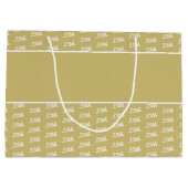 Uw leeftijd Nummer Patroon - Goud & Wit Groot Cadeauzakje (Achterkant)