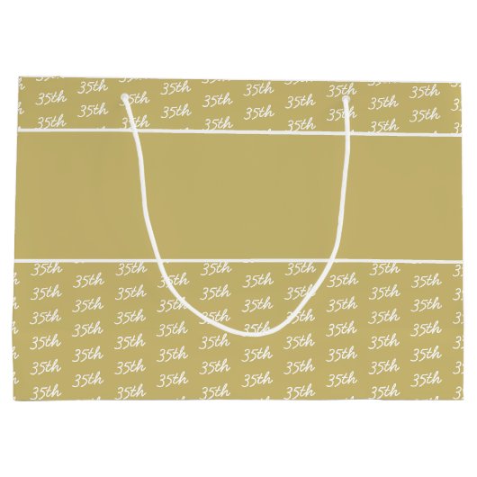 Uw leeftijd Nummer Patroon - Goud & Wit Groot Cadeauzakje (Achterkant)