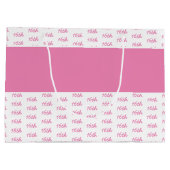 Uw leeftijd Nummer Patroon - Roze & Wit Groot Cadeauzakje (Achterkant)