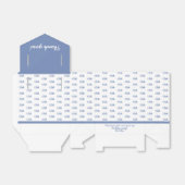 Uw leeftijd Offset Getal Patroon - Blauw/Wit Bedankdoosjes (Uitgevouwen)