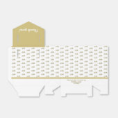 Uw leeftijd Offset Getal Patroon - Goud/Wit Bedankdoosjes (Uitgevouwen)
