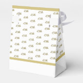 Uw leeftijd Offset Getal Patroon - Goud/Wit Bedankdoosjes (Achterkant)