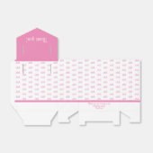 Uw leeftijd Offset Getal Patroon - Roze/Wit Bedankdoosjes (Uitgevouwen)