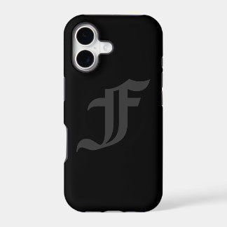 Uw Letter-Masculine grijs en zwart design