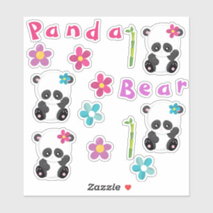 Uw leuke panda's sticker