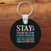 Uw leven is van belang voor een goede zelfmoordbew sleutelhanger (Achterkant)