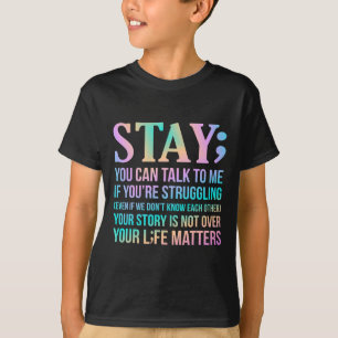Uw leven is van belang voor een goede zelfmoordbew t-shirt