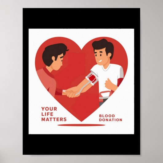 Uw leven S - Bloeddonatie Sticker Poster (Voorkant)