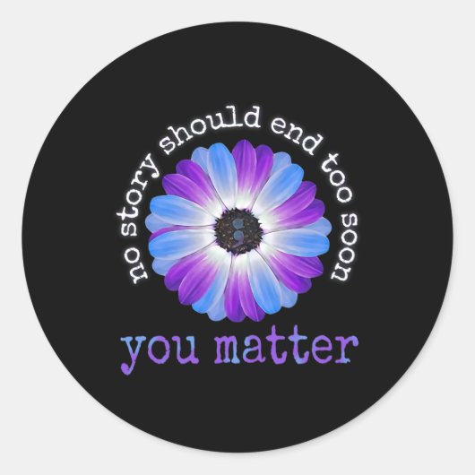 Uw levensproblemen Zelfmoordpreventie Awareness Da Ronde Sticker (Voorkant)