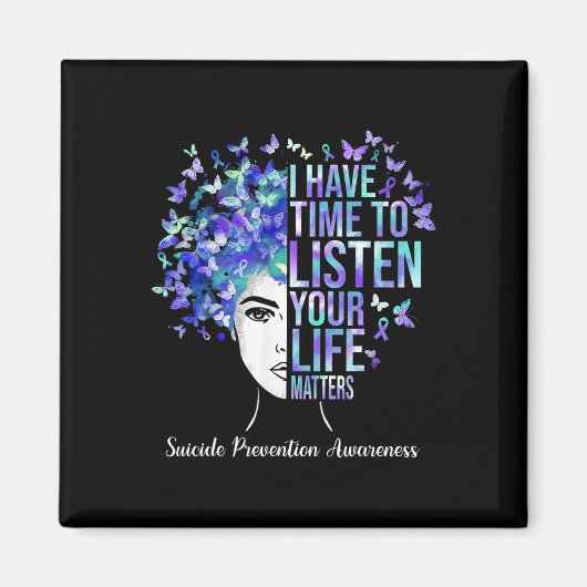 Uw levensproblemen Zelfmoordpreventie Bewustzijn W Magneet (Voorkant)