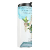 Uw lichaam en uw geest Waterverf Thermosbeker (Gedraaid links)