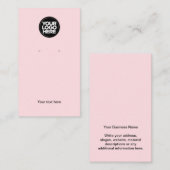 Uw lichte roze visitekaartje voor zakelijke Logo (Voorkant / Achterkant)