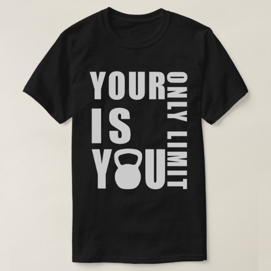 Uw limieten, uw inspirerend van kracht t-shirt (Design voorkant)