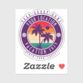 Uw Locatie Vakantie Aangepaste Groepsnaam Zomer Sticker (Vel)