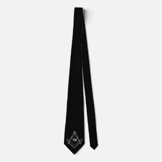 Uw Lodge Aantal Vierkant en Compass Necktie Stropdas