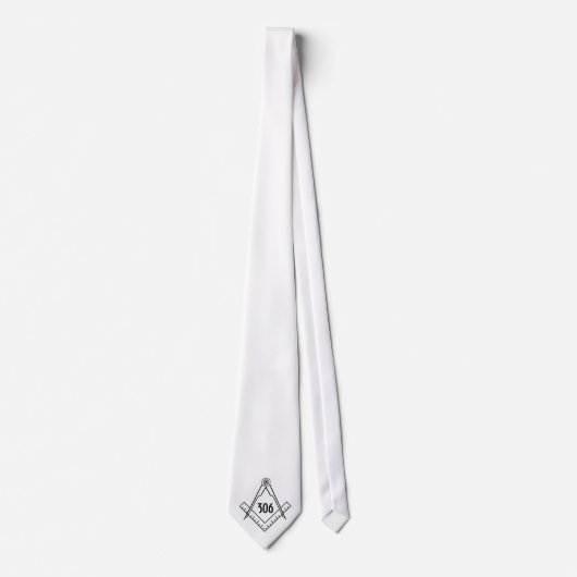 Uw Lodge Aantal Vierkant en Compass Necktie Stropdas (Voorkant)
