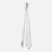 Uw Lodge Aantal Vierkant en Compass Necktie Stropdas (Achterkant)