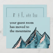 Uw logeerkamer verhuisde naar de bergen New Home A Aankondiging (Voorkant / Achterkant)