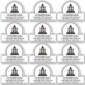 Uw Logo 12 Promo Adres Contour Cut Vinyl Sticker (Voorkant)