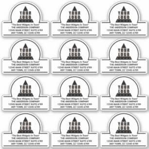 Uw Logo 12 Promo Adres Contour Cut Vinyl Sticker