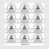 Uw Logo 12 Promo Adres Contour Cut Vinyl Sticker (Vel)