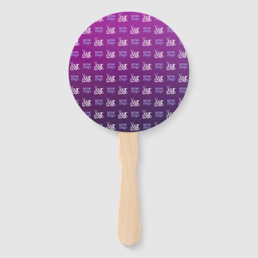 Uw Logo | 2 Geüploade Afbeeldingen of bedrijfslogo Handwaaier (Voorkant)