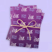 Uw logo | 2 geüploade afbeeldingen of bedrijfslogo inpakpapier vel