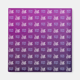 Uw Logo   2 Geüploade Afbeeldingen of bedrijfslogo Magneet