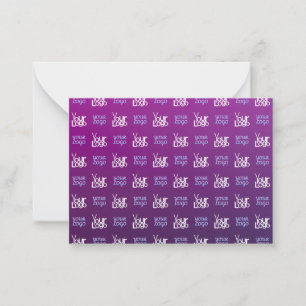 Uw Logo   2 Geüploade Afbeeldingen of bedrijfslogo Notitiekaartje
