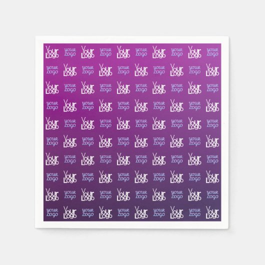 Uw Logo | 2 Geüploade Afbeeldingen of bedrijfslogo Servet (Voorkant)