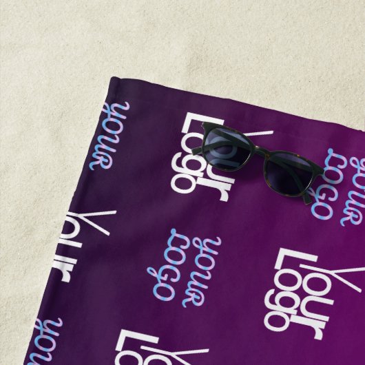 Uw Logo | 2 Geüploade Afbeeldingen of bedrijfslogo Strandlaken (In situ)