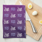 Uw Logo | 2 Geüploade Afbeeldingen of bedrijfslogo Theedoek (Quarter Fold)