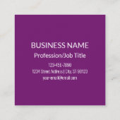 Uw Logo | 2 Geüploade Afbeeldingen of bedrijfslogo Vierkante Visitekaartje (Achterkant)