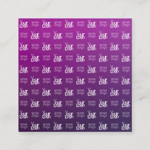 Uw Logo   2 Geüploade Afbeeldingen of bedrijfslogo Vierkante Visitekaartje