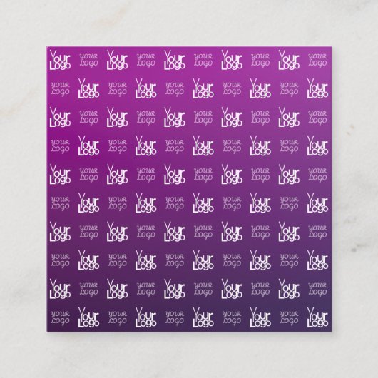 Uw Logo | 2 Geüploade Afbeeldingen of bedrijfslogo Vierkante Visitekaartje (Voorkant)