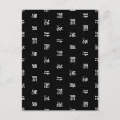 Uw Logo | 3 Logo Pattern Design Bewerkbaar Zwart Briefkaart (Voorkant)