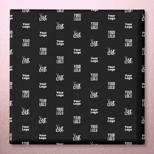 Uw Logo 3 Logo Pattern Design Bewerkbaar Zwart Magneet